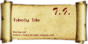 Tuboly Ida névjegykártya